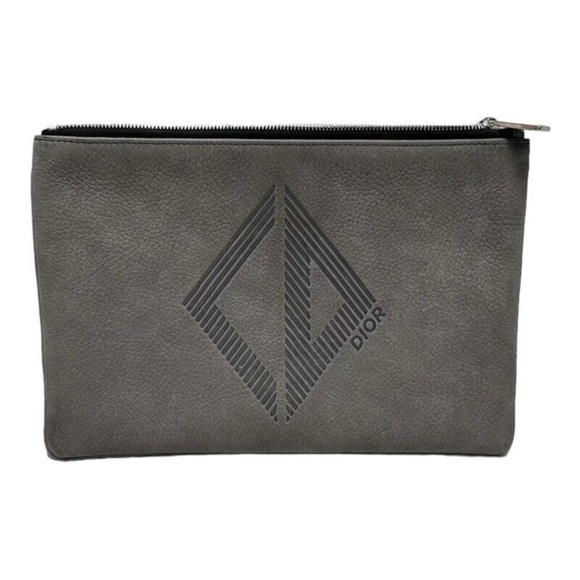 Dior Grey Pochette *Damaged Zipper* - Picture 1 of 16